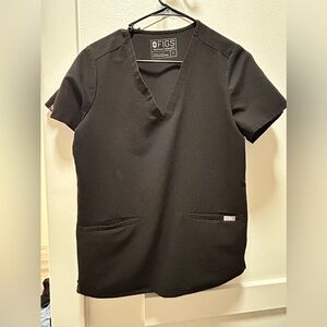 Figs Black Scrub top